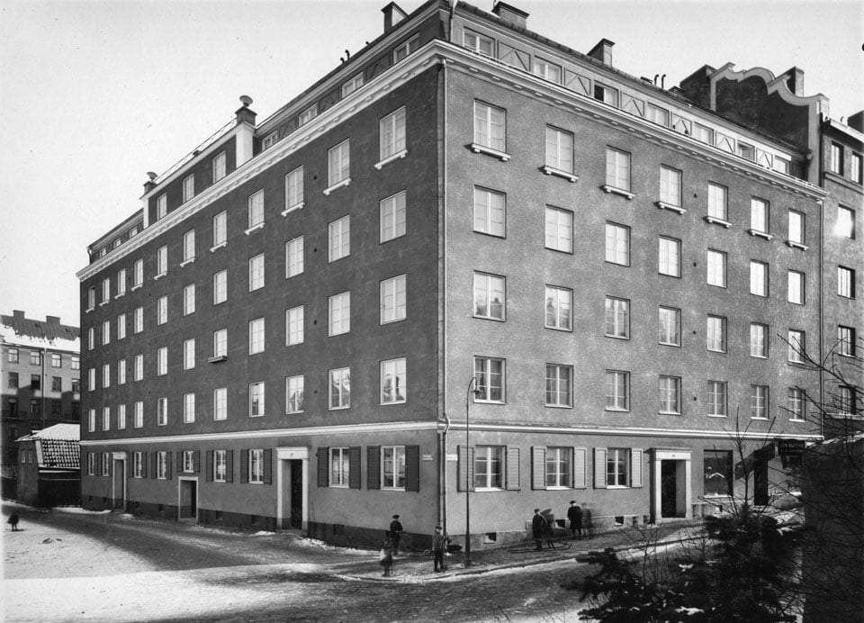 Ett av de första HSB-husen i Stockholm på Yngligegatan 1924