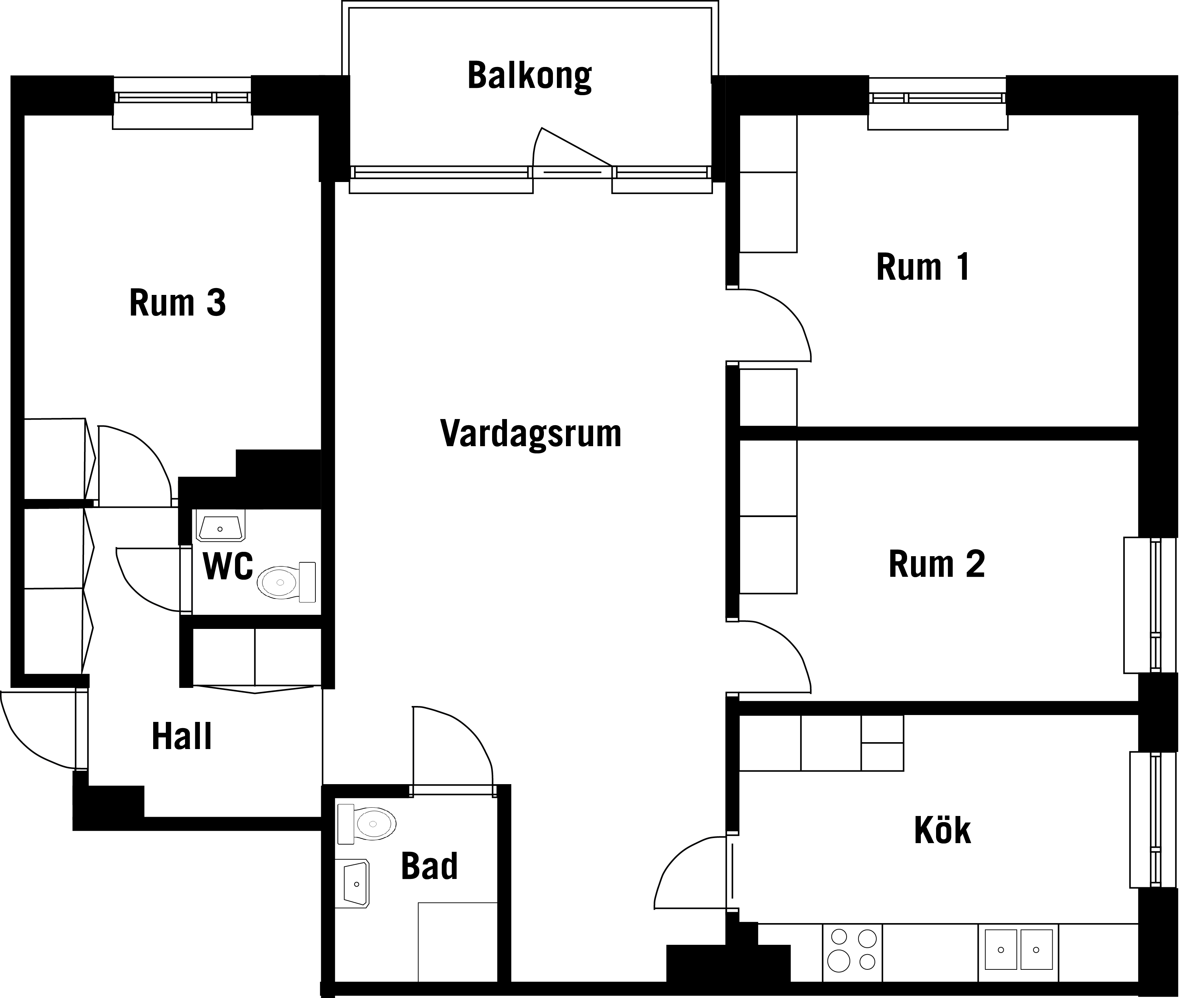 Planritning fyra lgh 1805.jpg