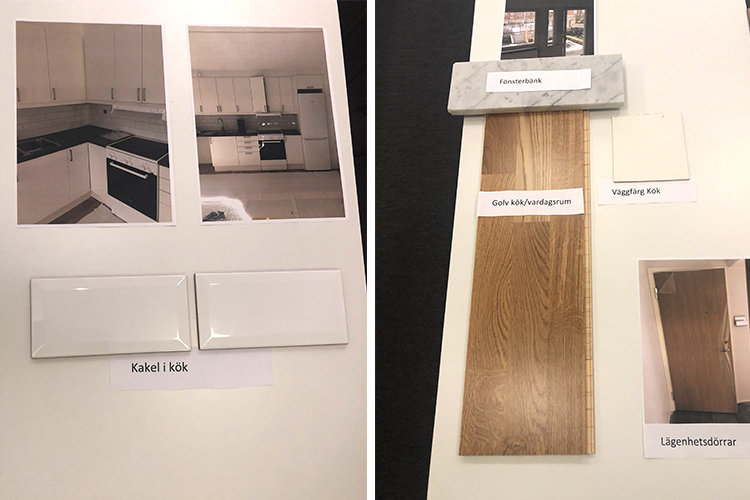 Materialval kök, golv och vägg