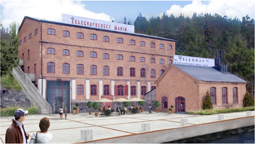 Tidig illustration av Tegelhusens påbyggnad