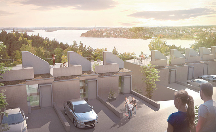 Radhus med milsvid utsikt