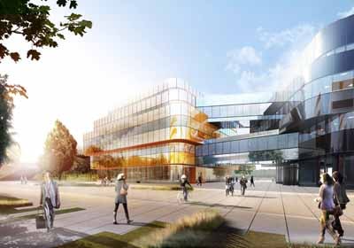 Skissbild av HSB Göteborgs nya huvudkontor. Skissbild av HSB Göteborgs nya huvudkontor.