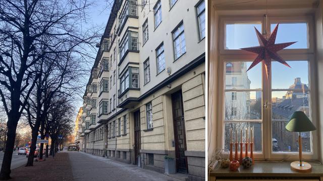 Från lägenheten på Fersens väg har man utsikt mot både Malmö Opera, Sankt Petriskolan, stadsbiblioteket och i nordväst, Turning Torso.