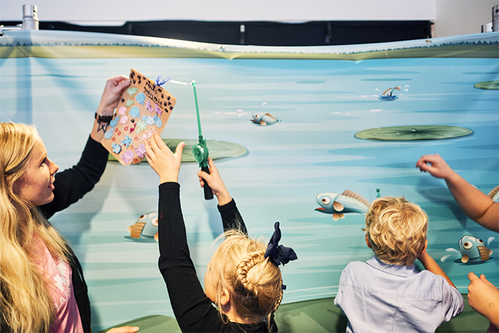 Barngalan fiskedamm hos Barndiabetesfonden