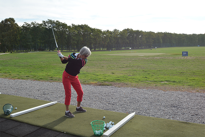 Uppvärmning på Driving Range