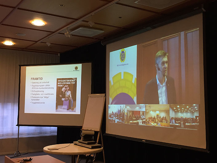 Så här såg det ut på skärmarna i Sundsvall.