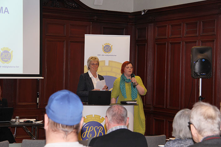 Valberedningens ordförande Inga-Lill Gustafsson och styrelseordförande Tina Mansson Söderlund.