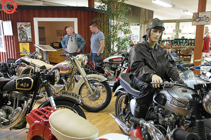 Motorparken på Kulturfabriken lockade många av besökarna.